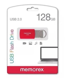 Memorex 128GB Flash Memory Drive USB 2.0 Red - Picture 1 of 1