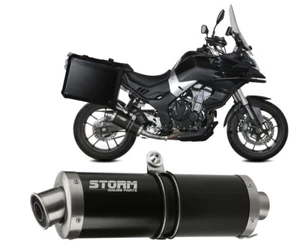 Scarico Storm by Mivv Oval Nero acciaio inox per Voge Valico 500 DS 2021 > 2023 - Imagen 1 de 5