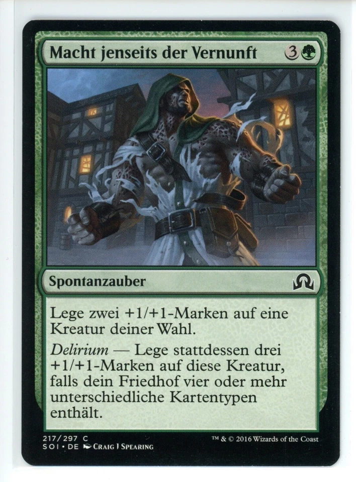 MIGHT BEYOND REASON Shadows Over Innistrad GERMAN #217 SOI(LP)(MTG) - Image 1 of 1