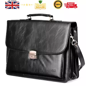 Bussines Briefcase Lombard PU Leather Elegant & Lightweight Business Bag - Flapo - Picture 1 of 5