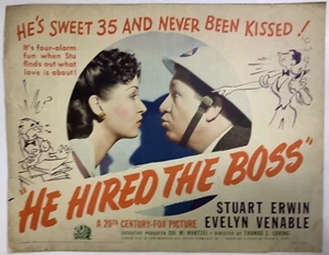 He Hired The Boss 1942 Original Movie Poster Stuart Erwin YeOldePosterCom - Picture 1 of 12