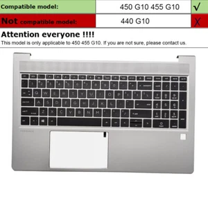 US Keyboard For HP ProBook 450 G10 455 G10N43874-001 Palmrest Cover - Picture 1 of 5