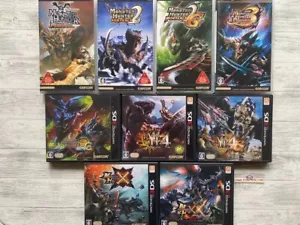 SONY PSP Nintendo 3DS Monster Hunter 1 2 & 2G & 3 & 3G & 4 & 4G & X & XX set - Picture 1 of 20
