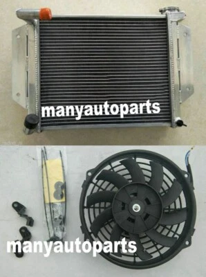 3 core crossflow aluminum radiator + fan for MG MGB 1968-1976 1969 1970 1971 72 - Imagem 1 de 4