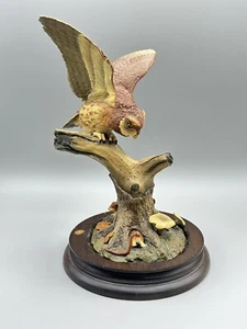 Chilark Zinn Eule Skulptur "KREISCHEULE und HIRSCH" Limited Ed #128/500 RAR - Bild 1 von 12