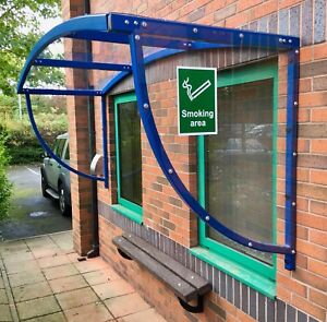 Smoking Shelter Vaping Wall Canopy Area UK Ban Cigarette Ashtray Office Bench