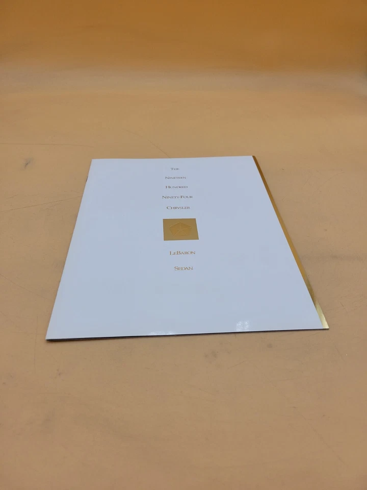 Chrysler Lebaron 1994 sedán distribuidor sala de exposición ventas folleto catálogo folleto  Foto 1 de 4