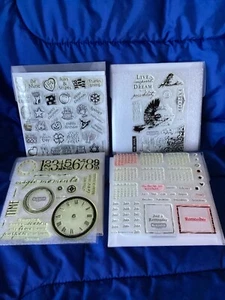 Close to my Heart Lot of 4 My Acrylix Stamp Sets - Mixed Themes - Picture 1 of 7