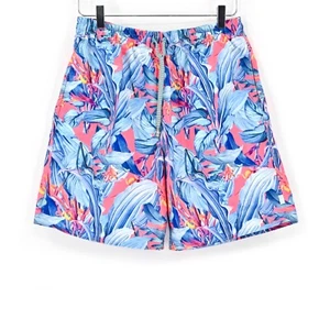 MUNDO UNICO Swim Trunks Boys Size L Tropical Drawstring Elastic Waist Pockets - Picture 1 of 9