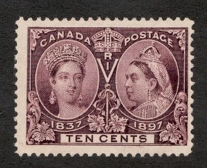 1897 Canada Sc# 57 - 10¢ Queen Victoria, Jubilee Issue. MH - Picture 1 of 1