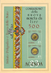 ITALIA - SELLO DE PÓSTER - CIERRE 1983 MONEDA 500 LIRAS (L0174-204) - Imagen 1 de 1