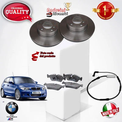 KIT DISCHI E PASTIGLIE FRENO ANTERIORI BMW SERIE 1 116 d 116CV DAL 2010 -> - Immagine 1 di 4
