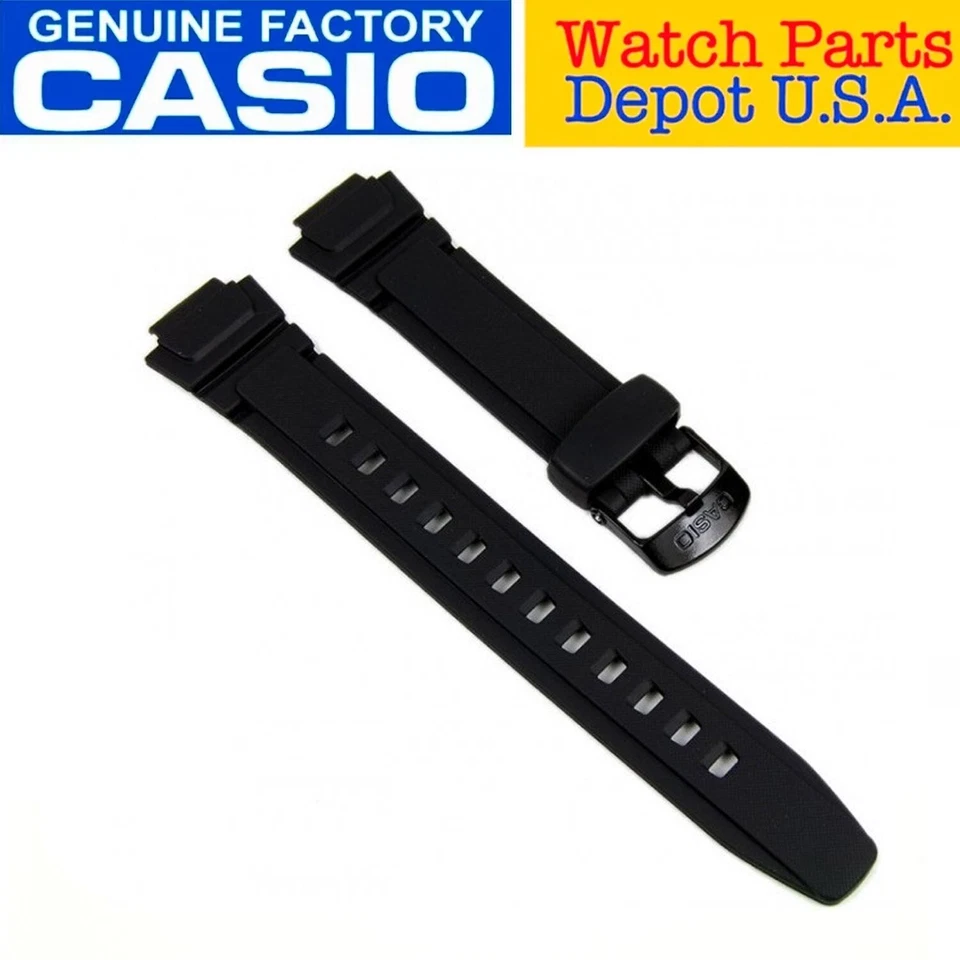 Genuine Casio 10212268 Black Watch Band Strap AQ-180W-1BV AQ-180W-7BV W-213-1AV - Image 1 of 1