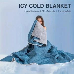 Ultra Soft Geometric Throw Blanket for All Seasons, Breathable Cozy Bed Cover - Picture 1 of 5
