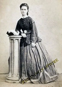 Old Victorian Girl unknown Photo 1860 Reprint - Picture 1 of 1