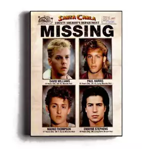 Framed The Lost Boys vampire film prop missing poster. Jumbo 8.5X11in Print - Picture 1 of 1
