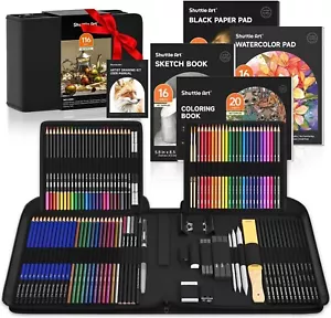 Shuttle Art Sketching and Drawing Pencils Set, 116 Pack Sketch Art Pencil Set wi - Picture 1 of 8