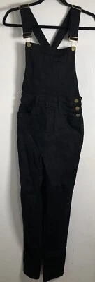 Mono de mezclilla negro con abertura A3566 WeWoreWhat para mujer pequeño holgado Foto 1 de 4