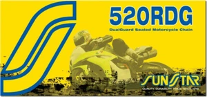 Sunstar 520RDG DualGuard Sealed Motorcycle Chain 120 Links Natural SS520RDG-120 - Picture 1 of 1