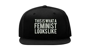 This Is What A Feminist Looks Like Embroidered Snapback Cap Flat Bill Hat - Picture 1 of 5