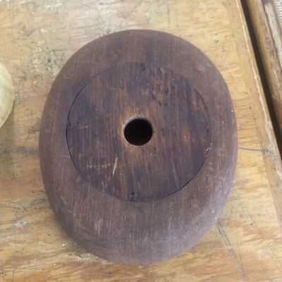 Sombrero de madera vintage molde ala solo sombrerería fabricantes bloque forma J S McClellan 5/8 Foto 1 de 4