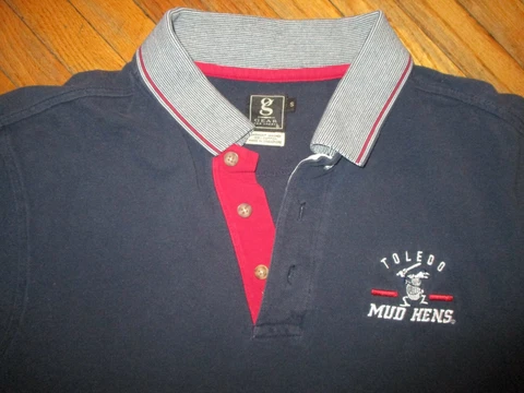 TOLEDO MUD HENS POLO SHIRT Embroidered Logo Minor League Baseball Muddy Mascot S Cover