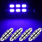 4x 39mm Xenon Blue Festoon Car Interior Bulb 5730-6-SMD for Replacement LED Lamp