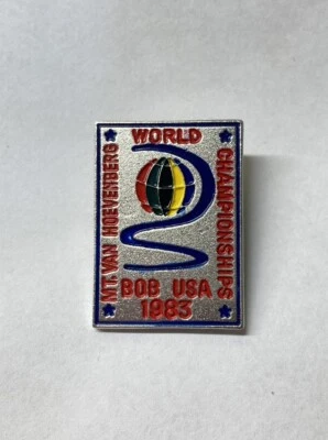 USA Bobsled World Championships Pin Badge Mt Van Hoevenberg Lake Placid NY 1983 - Image 1 of 4