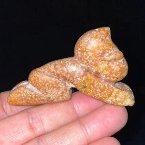 Chinese old jade Jadeite hand-carved pendant Necklace statue Kneel  man A356 - Picture 1 of 11