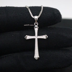 Colgante Cruz de la Suerte Real de Plata de Ley 925 para Mujer Hombre 36*20 mm - Imagen 1 de 4