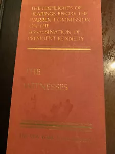 JFK Kennedy Assassination Warren Commission highlights THE WITNESSES 1964 1st Ed - Imagen 1 de 3