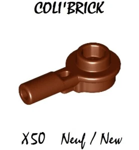 Lego 32828 - 50x Bar 1x1 round plate with hollow stud Marron Reddish Brown Neuf - Imagen 1 de 1