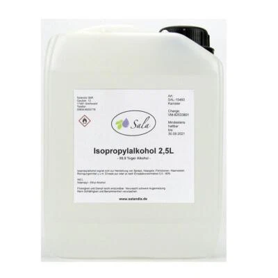 Sala Isopropylalkohol 99,9% Isopropanol 2,5 L 2500 ml Liter Kanister