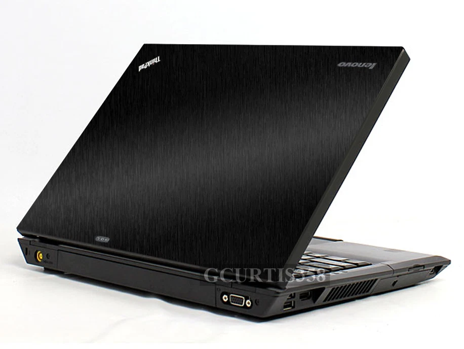 BLACK BRUSHED Vinyl Lid Skin Cover fits IBM Thinkpad T500 Laptop - Image 1 of 1