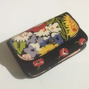 Vera Bradley Mohnblumen Geldbörse Ausweisetui Münze Mini Geldbörse Taschen Druckknopf Reißverschluss - Bild 1 von 6