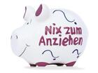 Nix to The Put On Piggy Bank Money Box 12 CM Motif Money Small Pig Ceramic