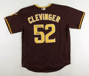 Mike Clevinger Signed San Diego Padres Brown Home Nike Style Custom Jersey / JSA - Picture 1 of 5