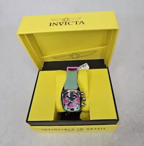 Invicta Puppy Edition Very Rare 36mm Woman's Watch 36968 Pink & Teal Blue w Box - Picture 1 of 9