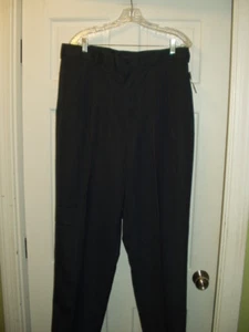 J. Ferrar Men's size 36W x 34L Dark Blue Pin Stripe Dress Pants Pleats Cuff NWT - Picture 1 of 5