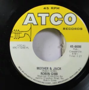 Pop 45 Robin Gibbs - Mother & Jack / Saved By The Bell On Atco - Picture 1 of 2