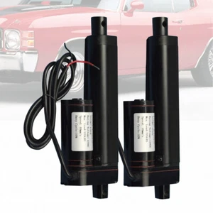2pcs Heavy Duty Linear Actuator 4" Stroke 225 Pound Max Lift 12V DC Black - Picture 1 of 5