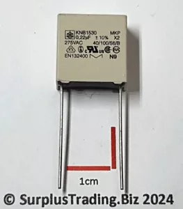 ISKRA KNB1530 0.22uF 275Vac Class X2 RFI Suppression MKP Capacitor - Picture 1 of 2