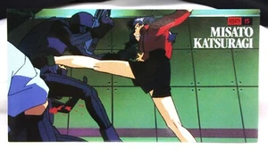 Tarjeta ancha Misato - Nº15 - 1997 Neon Genesis Evangelion CARDDASS MASTERS - Imagen 1 de 3