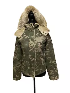 Women's Hemp Hoodlamb Camouflage Jacket with Hood water resistant treated SZ XS - Picture 1 of 24