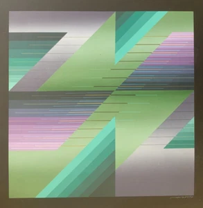 EXCEPTIONNELLE PEINTURE COMPOSITION ABSTRAITE 1970 SIGNATURE A DECHIFFRER (3) - Picture 1 of 9