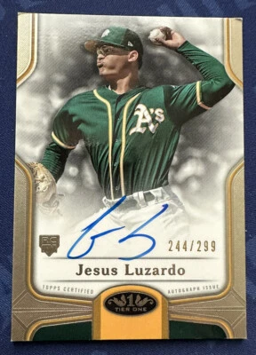 2020 topps tier one Jesus Luzardo auto on card rookie /299! - Image 1 of 3