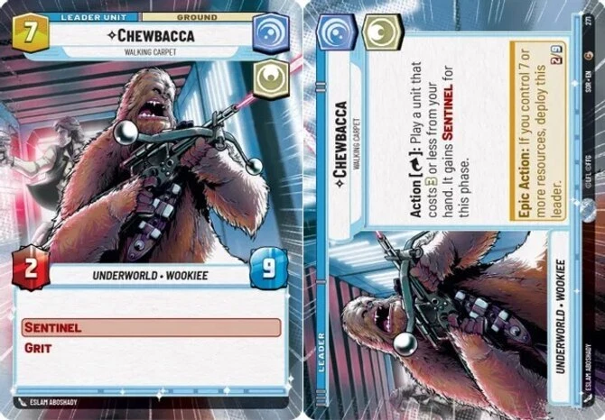 x3 Chewbacca - Walking Carpet - Hyperspace C Star Wars Spark of Rebellion M/NM - Image 1 of 1