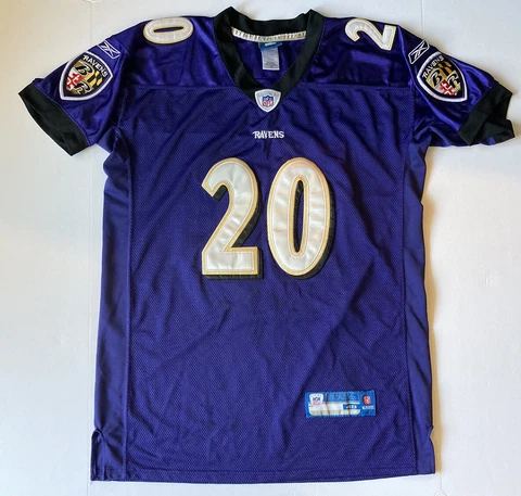 Ed Reed #20 Baltimore Ravens NFL Reebok On Field Purple Jersey Size 48 READ Cover