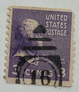 United States Postage Stamp ~ THOMAS JEFFERSON (Purple 3 cent) - 021 - Picture 1 of 6