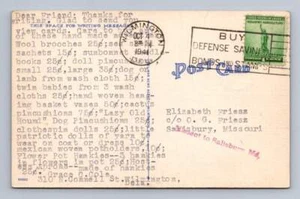 Handgefertigte Neuheit Werbung "Grace C Cole" Wilmington Delaware Vintage Leinen - Bild 1 von 2